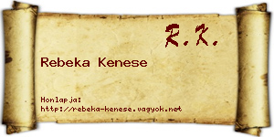 Rebeka Kenese névjegykártya